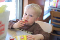 dsc_7883.jpg After a good morning at the zoo, Devin was hungry.  This 'hood just had a Wendy's nearby.  Good enough for Devin!